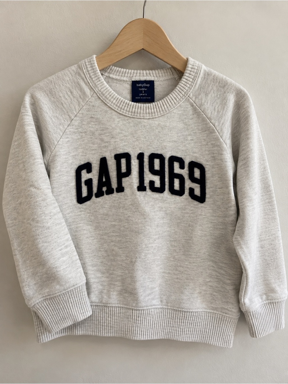 BabyGap Toddler GAP 1969 Varsity Sweatshirt Heather Gray Size 3 Years